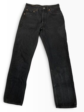 Vintage Levi’s 501 Black Jeans Made USA Women’s Jeans 28x30.5 Button Fly